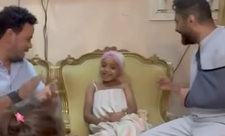 تامر حسني ومصطفى غريب والطفلة ليلى