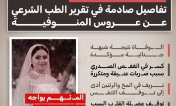 "ضرب حتى الموت".. تقرير الطب الشرعي يكشف أسرار مقتل عروس المنوفية