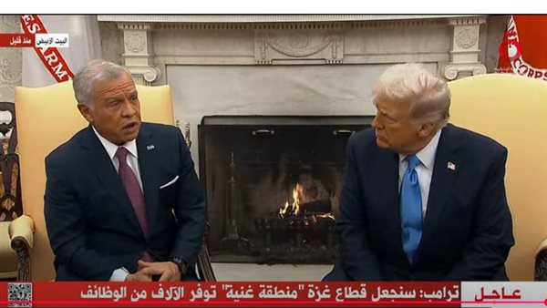 العاهل الأردني والرئيس الأمريكي
