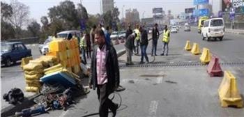 غلق جزئي لكوبرى اكتوبر
