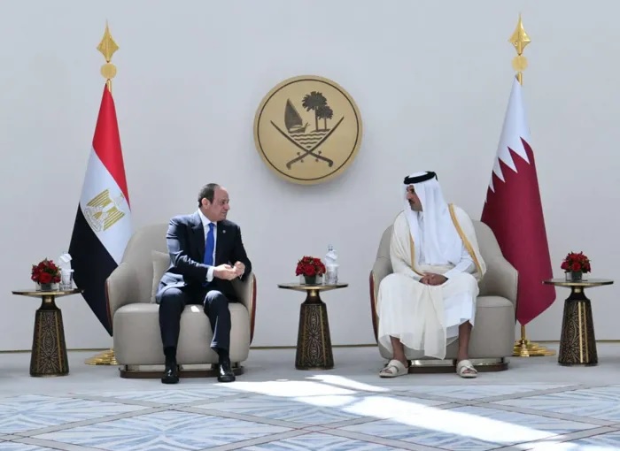 الرئيس السيسي وأمير قطر