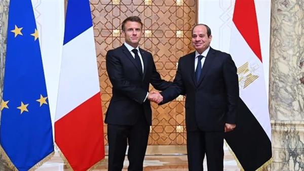 الرئيس السيسي ونظيره الفرنسي

