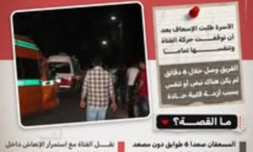 ستة طوابق دون مصعد.. مسعفان ينقذان فتاة على شفا الموت