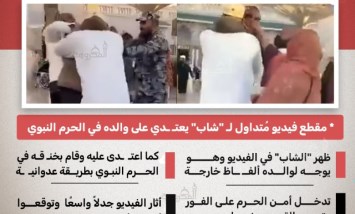 "كان هيخلص عليه".. شاب يعتدي على والده في الحرم النبوي