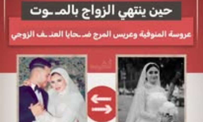 حين ينتهي الزواج بالموت.. عروسة المنوفية وعريس المرج ضحايا العنف الأسري