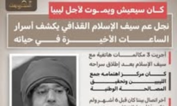 «كان سيعيش ويموت لأجل ليبيا».. نجل عم سيف الإسلام القذافي يكشف التفاصيل