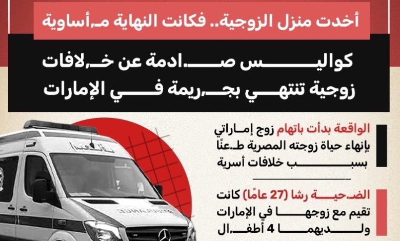 مأساة في الإمارات.. خلافات زوجية تنتهي بمقتل رشا المصرية