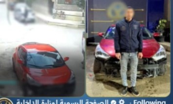 ضبط قائد سيارة ملاكي بدون لوحات معدنية اصطدم بسيارات بالقليوبية