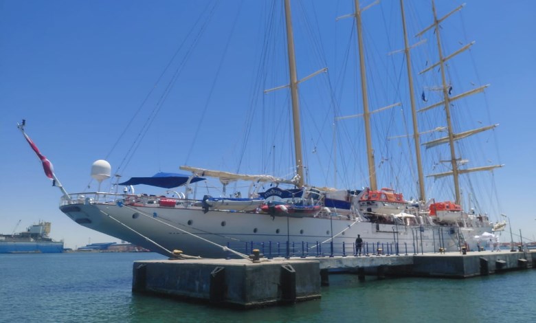 ميناء غرب بورسعيد السياحي يستقبل السفينة الشراعية STAR FLYER